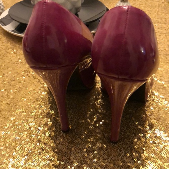 Magenta platform heels - Picture 3 of 8